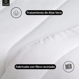 Tural - Kołdra 150 X 220 cm z obróbką Aloe Vera, wypełnienie z włókna 300 G/M², miękka, oddychająca, z certyfikatem Oeko-Tex (biała, łóżko 90 cm) Kołdry i kołdry Naty Shop