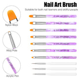 Zestaw szpilek Nagel, 10-Teilig Gelnägel Pinsel Nagellackstift Acrylpinsel Für Żel UV Nägel Acrylfingernägel Nailart Maniküre Nageldesign Zubehör