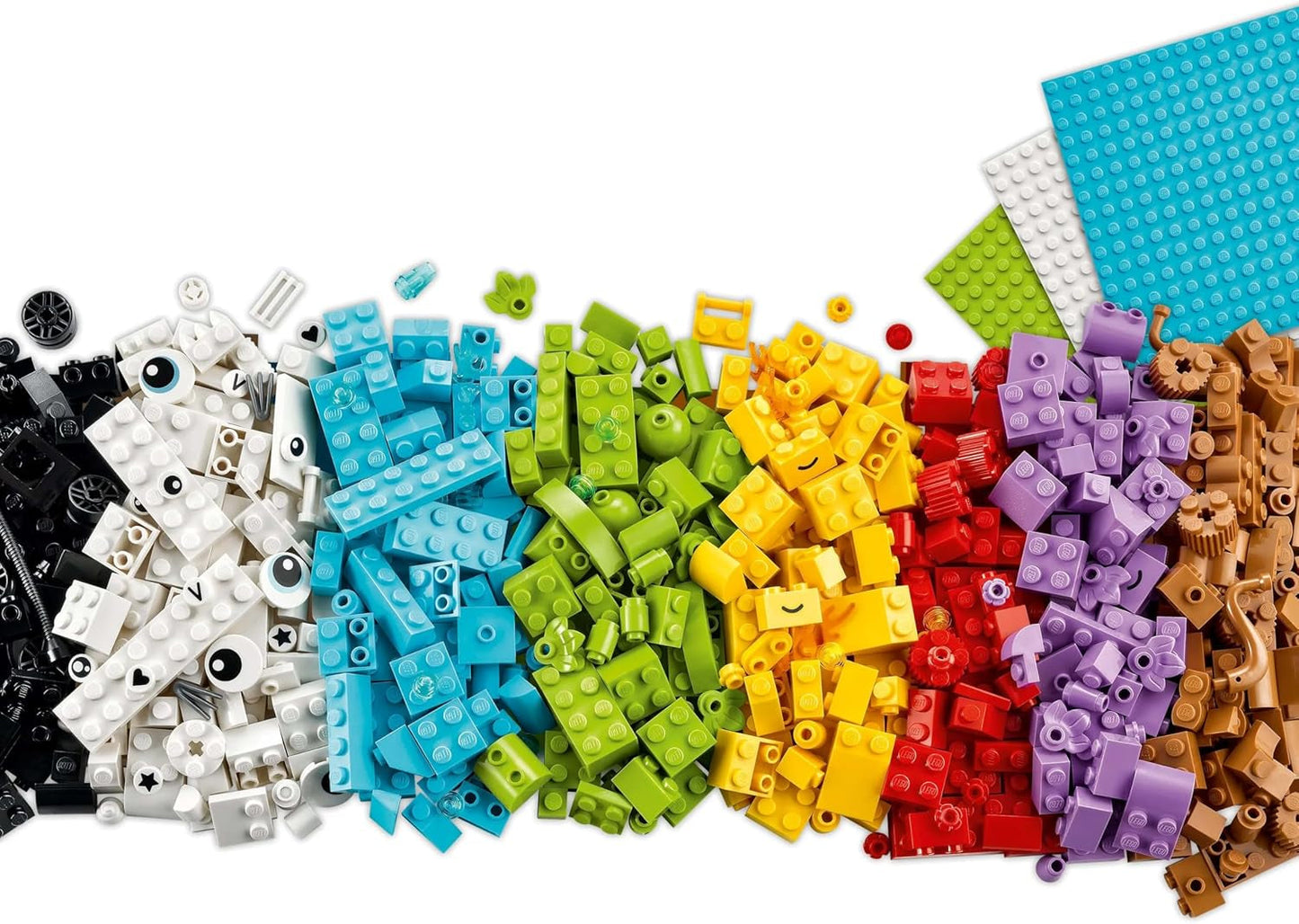 Kreatywny zestaw LEGO Classic do budowania i zabawy - zestaw z kolorowych klocków - zbuduj dom, psa, zabawny samochód, klawiaturę fortepianu i tęczę - zestaw do rękodzieła dla chłopców i dziewcząt od 5 lat Zestawy do budowania Besuche den LEGO-Store