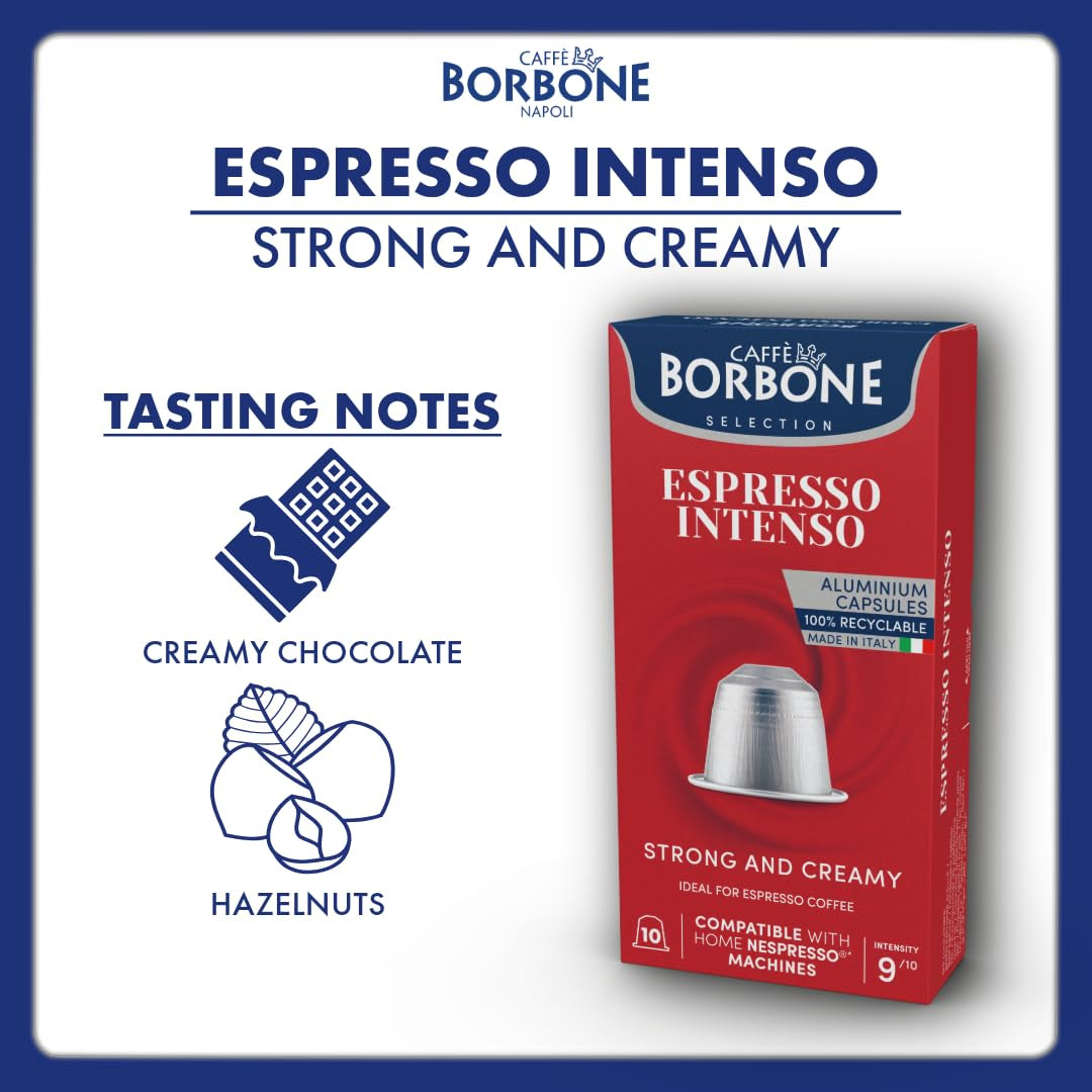 Caffe Borbone Espresso Moc 9/10 Kompatybilne z Nespresso 10 kapsułek z kawą