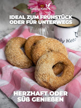 Simply Keto Lower Carb* Mieszanka do pieczenia bajgli dla osób z niską zawartością węglowodanów* i diety ketogenicznej - bez laktozy i glutenu - 335 gramów Naty Shop Kitchen
