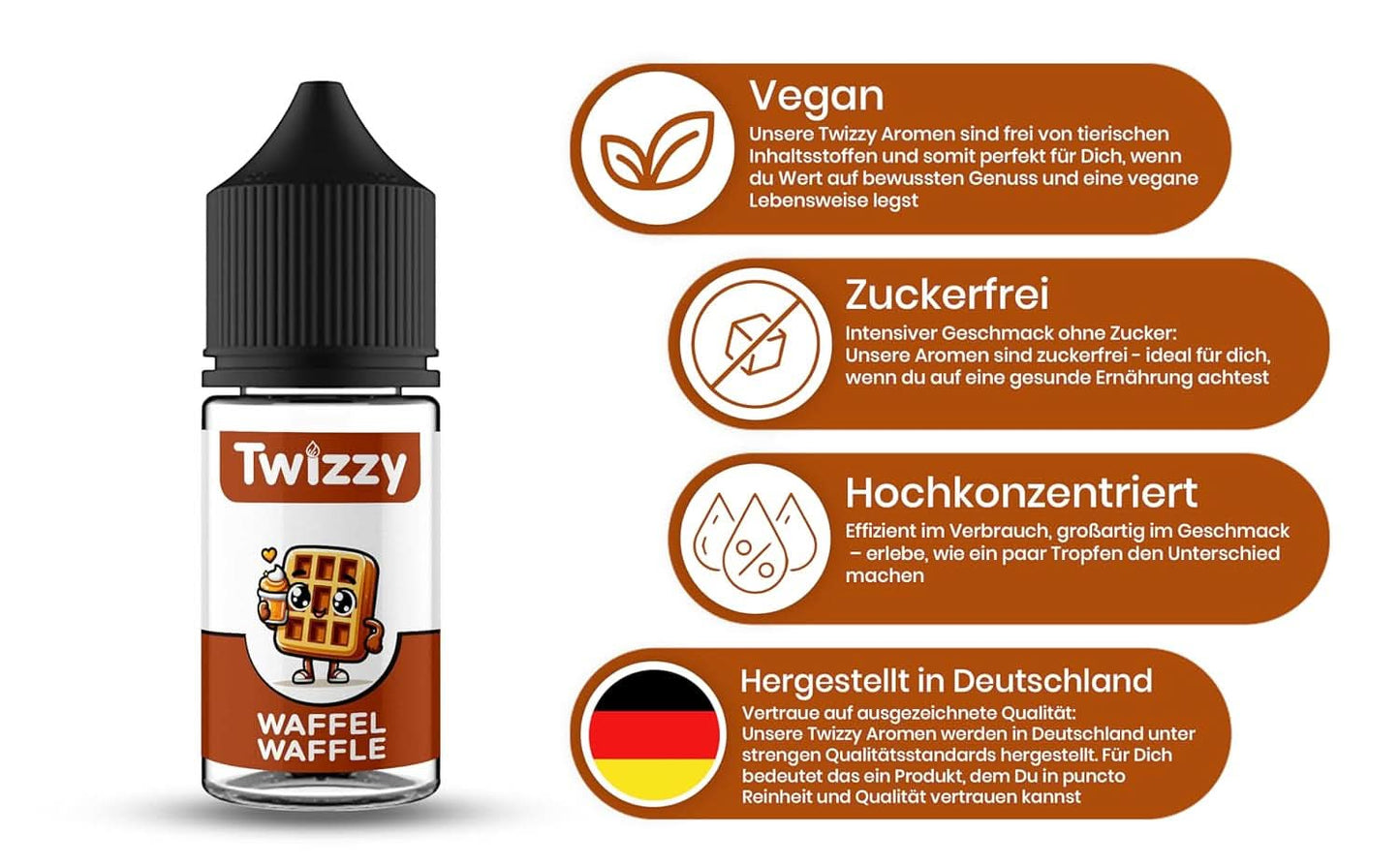 Aromat spożywczy Twizzy Waffle - 30 ml - Intensywny aromat - Idealny do wypieków Arome Naty Shop