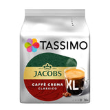 Tassimo Kapseln Jacobs Caffè Crema Classico XL, 5 x 16 podkładek, 80 Kaffeekapseln