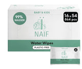 Naïf Plastikfreie Feuchttücher 432 Stück (8Er X 54 Feuchttuch) - Pflege Für Babypo, Körper Und Gesicht - 99% Aus Wasser - 0% Parfüm Und Alkohol - Nachhaltige Feuchttücherbox Eukalyptus Sensitiv Naty Shop 54 Stück (16Er Pack) Woda