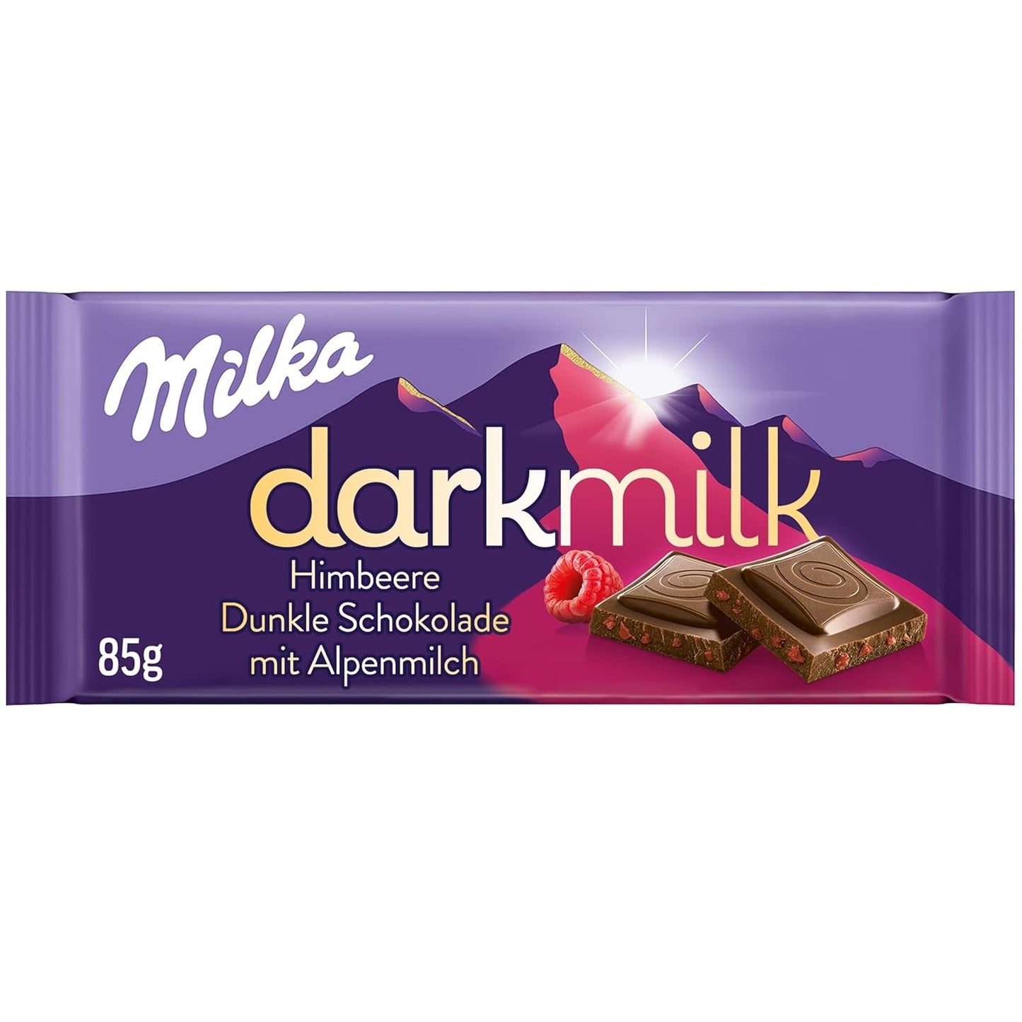 Milka Black Milk – Alpejska czarna czekolada z nadzieniem mleczno-kremowym nugatowym – 85g (opakowanie 5 szt.)