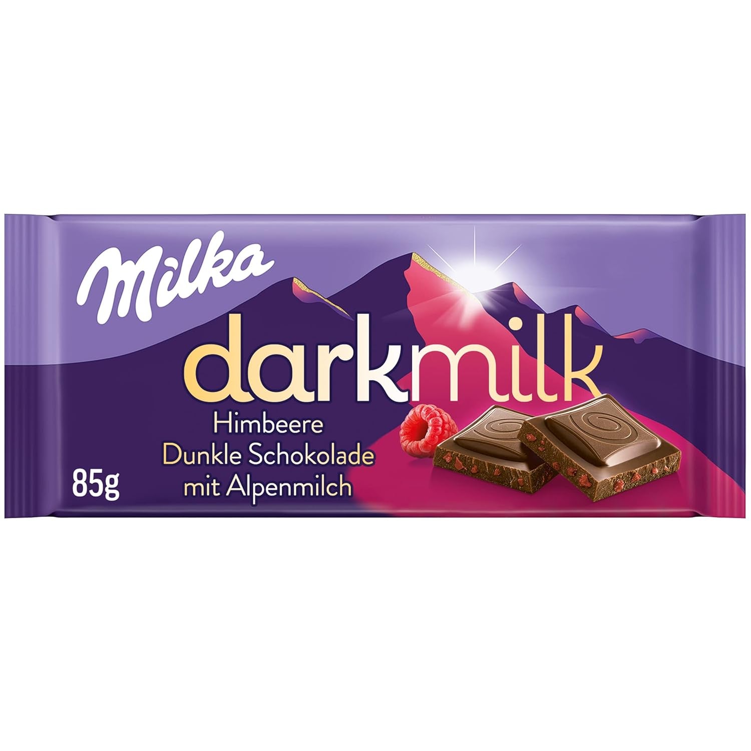 Milka Black Milk – Alpejska czarna czekolada z nadzieniem mleczno-kremowym nugatowym – 85g (opakowanie 5 szt.)