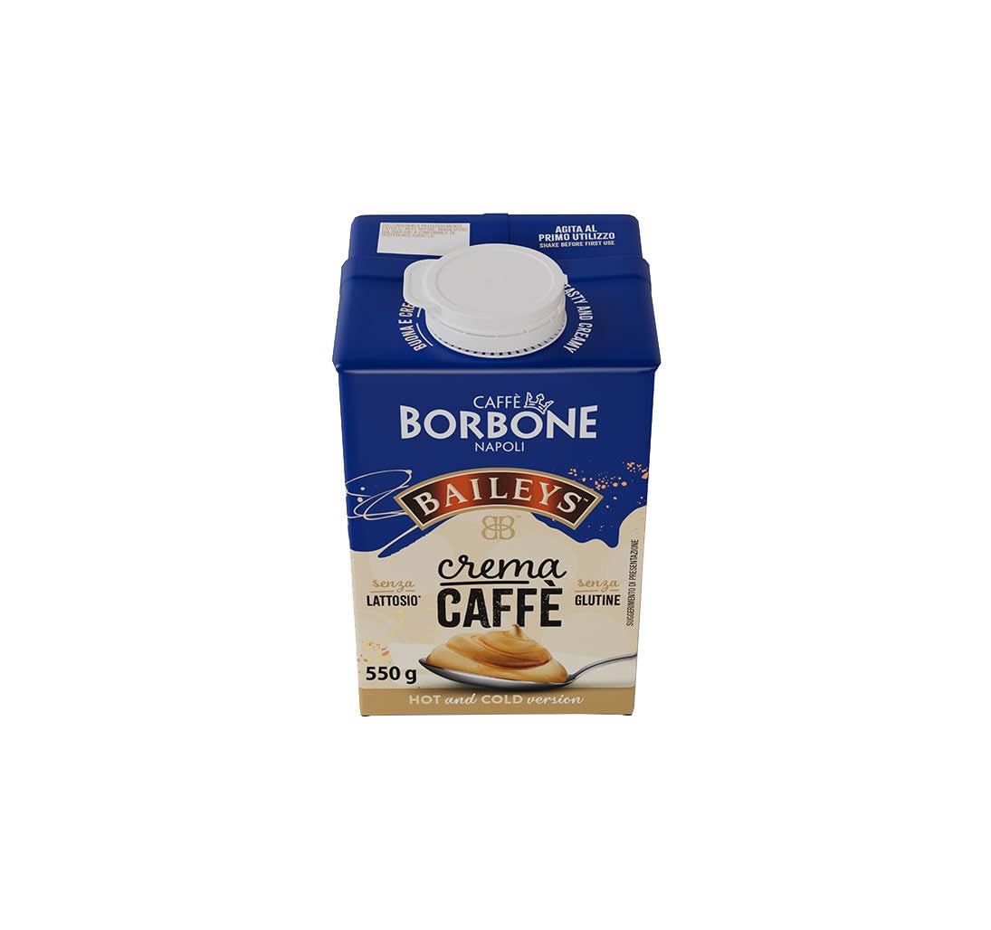 Caffè Borbone Baileys Kaffeecreme - Creme auf Milchbasis mit lactosefreiem, löslichem Kaffee, mit Baileys - laktoza i gluten bez glutenu - 550-Gramm-Kartonpackung