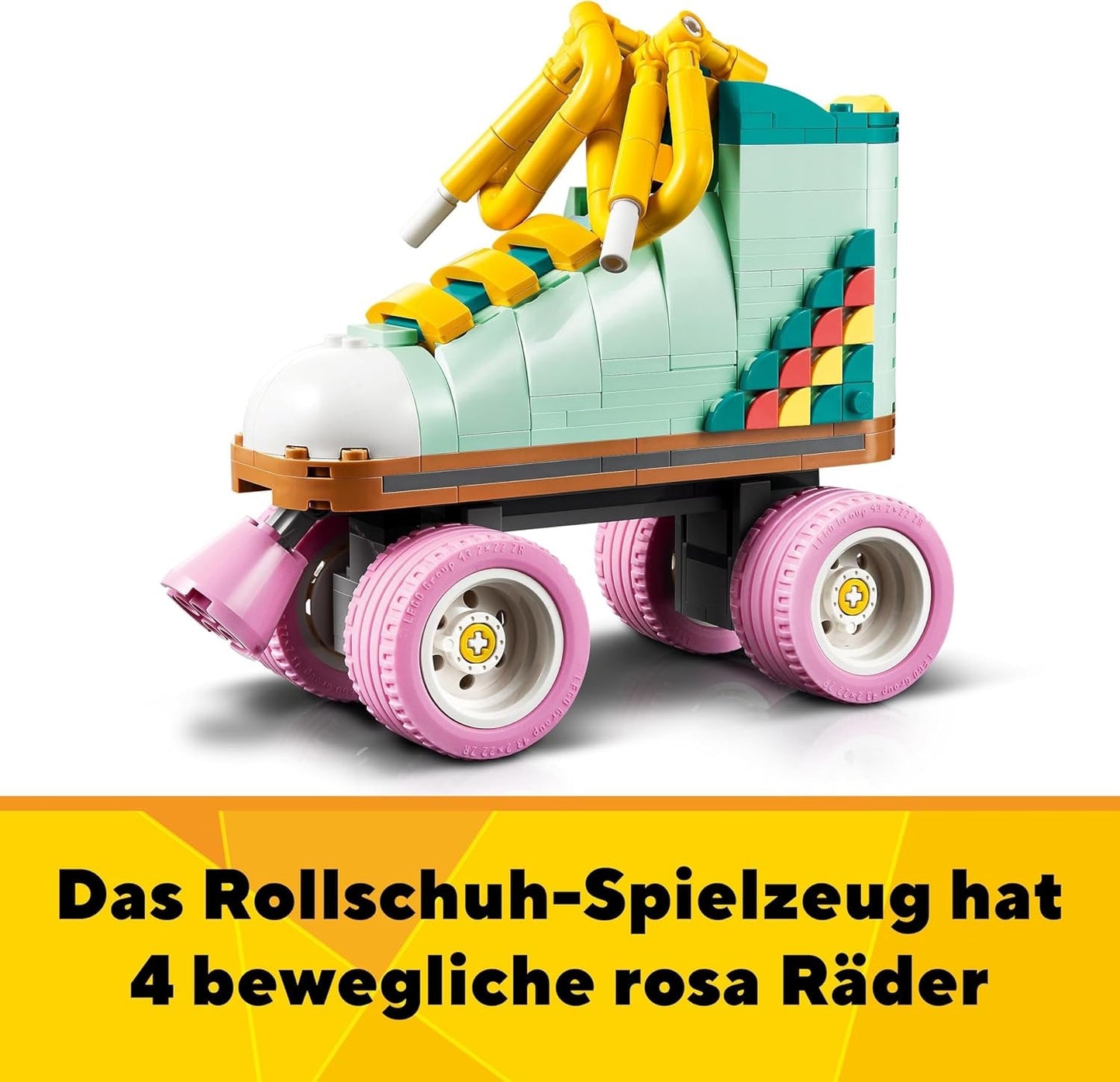 LEGO Creator Zabawka na rolkach 3 w 1 dla dziewcząt i chłopców z mini deskorolką i boomboxem, dekoracja sypialni w stylu retro, prezent urodzinowy dla 8-latka 31148 Zestawy do budowania Besuche w sklepie LEGO