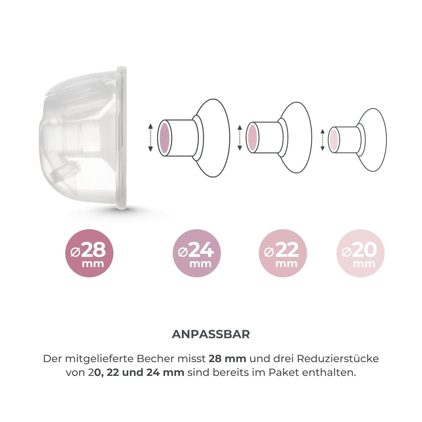 Nuvita Materno Smart Wear 1287W - Przenośny laktator elektryczny bez użycia rąk - technologia 3-fazowa, konfigurowalny, przenośny, dostępny zestaw do konwersji podwójnego laktatora Akcesoria Żywność i karmienie piersią Sklep Bebe Naty