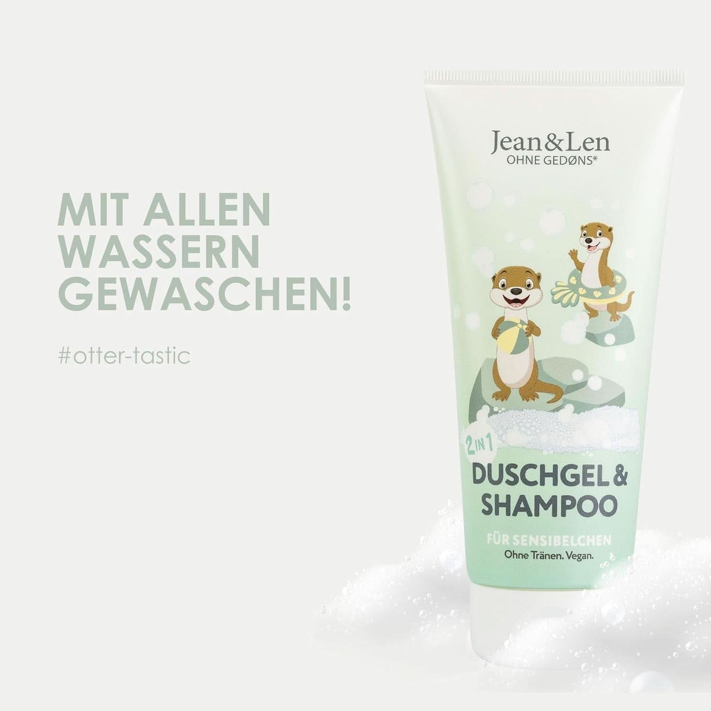 Jean&Len 2w1, Żel pod prysznic i szampon dla wrażliwych dzieci, 200 ml Pod prysznic i do kąpieli Naty Shop