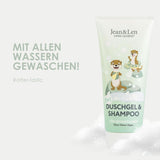 Jean&Len 2w1, Żel pod prysznic i szampon dla wrażliwych dzieci, 200 ml Pod prysznic i do kąpieli Naty Shop