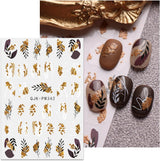 JMEOWIO Nagelsticker Blumen Glitzer 9 Blatt Nail Art Naklejka Selbstklebend Nagelaufkleber Frühling Sommer Blumen Dekoration Nageldesign Zubehör