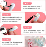 500 szt. 3D Nägel Charm Schleifen Charms Nägel Nail Art Charms Schleife Nagel Charms Nägel Nail Art Schleifen Nageldekorationen Mit Aufnahmewerkzeug Für Frauen Und Mädchen Nagel-Diy-Zubehör