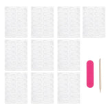 240 szt. płatków z klejem do paznokci, arkusz samoprzylepny do sztucznych paznokci, 10 arkuszy przezroczystych, oddychających, bardzo lepkich dwustronnych naklejek (żelowa galaretka) do manicure i sztucznych paznokci, w tym zestaw do manicure