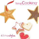 Scrapcooking - 4 pisaki: złoty, czekoladowy, biały i czerwony - dekoracyjne pisaki jadalne do pisania i rysowania na deserach, ciastach i ciasteczkach