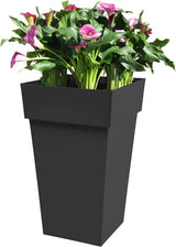 Plastiques 13635 G.ANT SX3 Doniczki z polipropylenu Toskania, 39 x 39 x 65 cm, szare