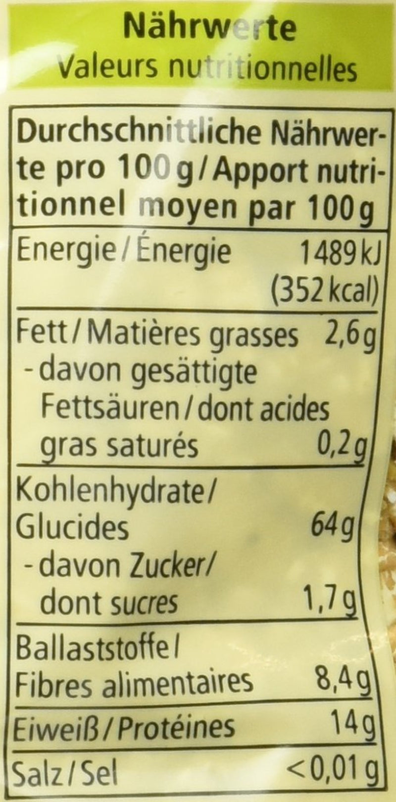 Bio Dinkelflocken Großblatt, 500 g płatków zbożowych Naty Shop