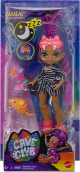Cave Club GTH02-Roaralai Piżama Party Fun Doll, przegubowa lalka z fioletowymi włosami i akcesoriami, prezent dla dzieci w wieku 4 lat i więcej, wielokolorowy