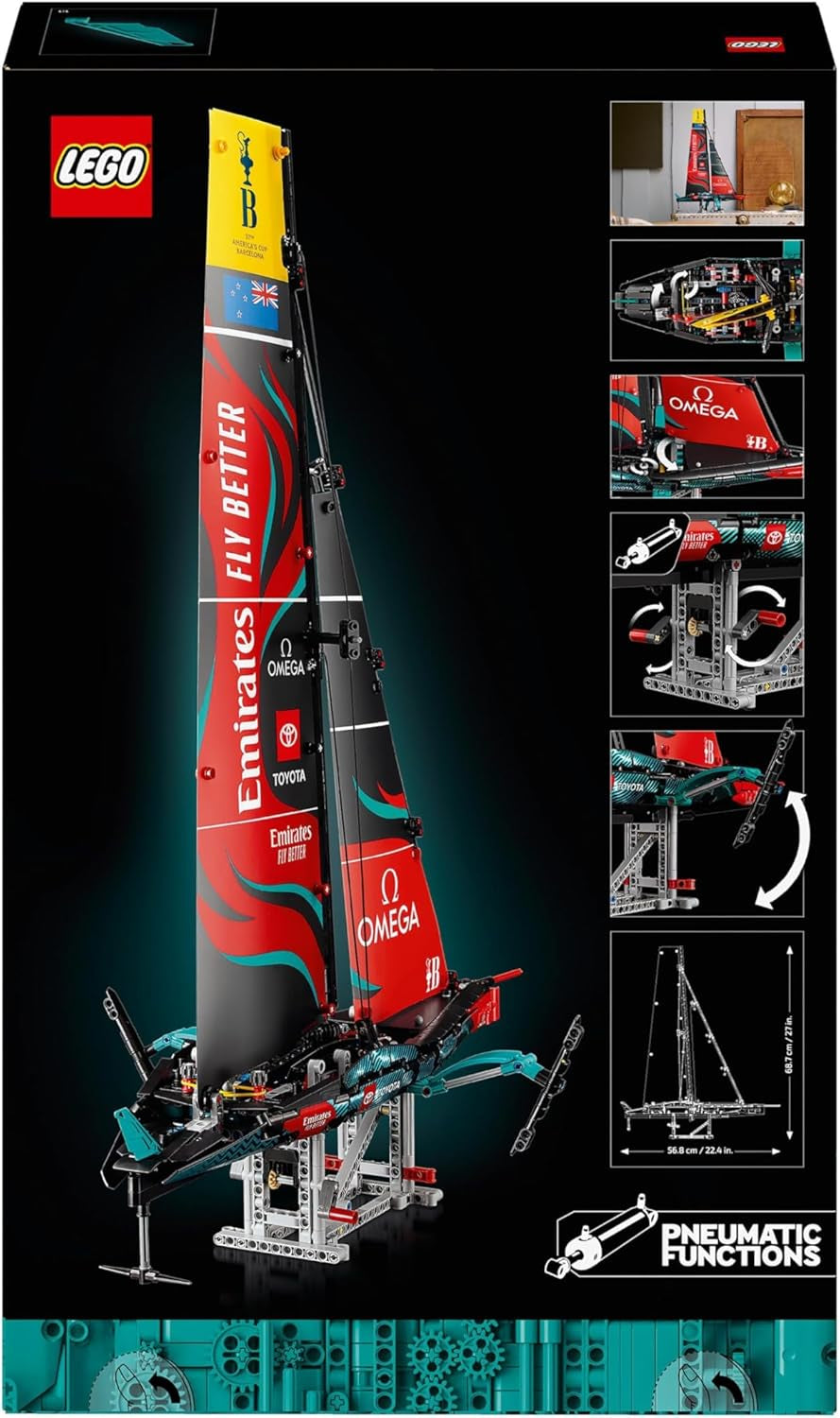 LEGO Technic Emirates Team New Zealand AC75 Racing Yacht Zestaw do budowania żaglówki dla dorosłych Prezent dla mężczyzn i kobiet Kreatywne i relaksujące zajęcia 42174 Zestawy do budowania Besuche w sklepie LEGO