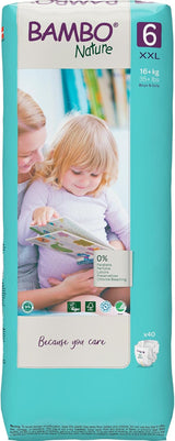 Pieluszki Bambo Nature Premium Eco, rozmiar 6, 1,63 kg