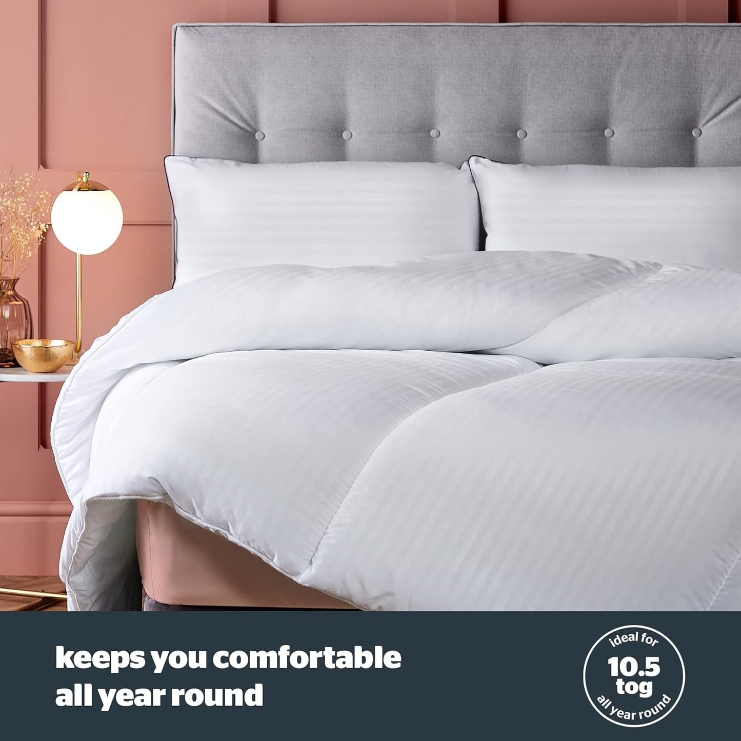 Kołdra Silentnight Hotel Collection 10,5 Tog - podwójne łóżko, poliester, biały Kołdry i kołdry Naty Shop