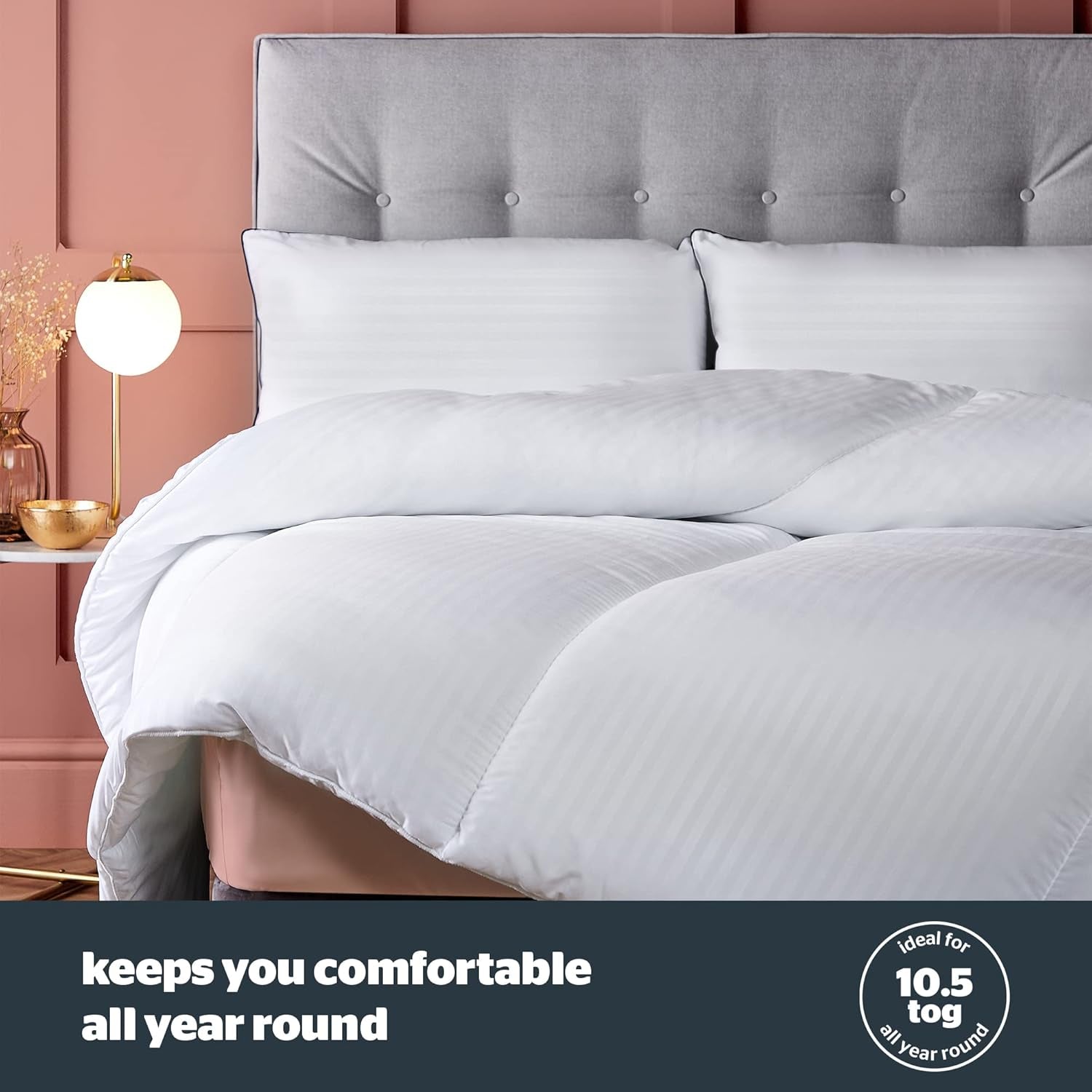 Kołdra Silentnight Hotel Collection 10,5 Tog - podwójne łóżko, poliester, biały Kołdry i kołdry Naty Shop