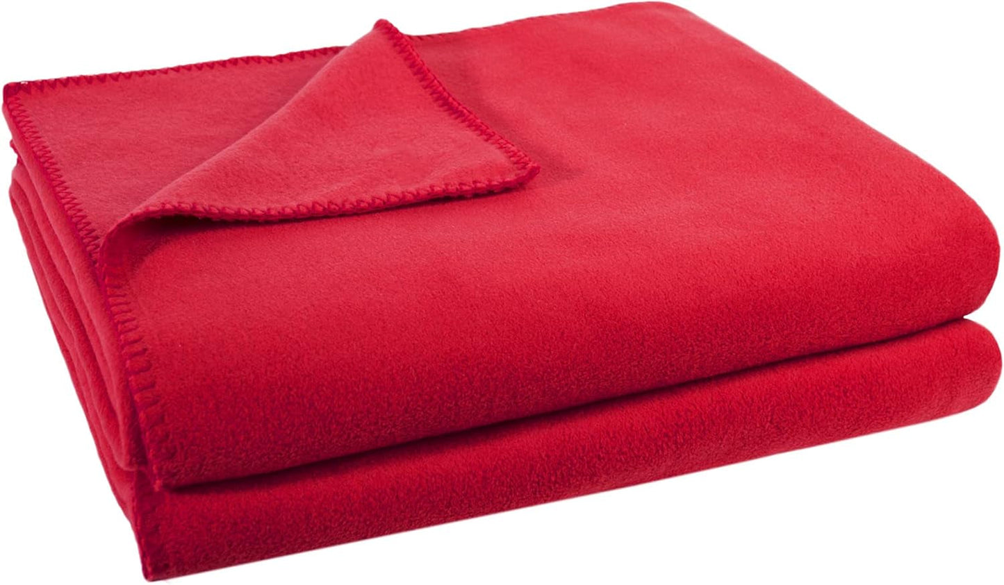 Zoeppritz Decke in Der Farbe: Rot, Aus 65% Poliester, 35% Wiskoza Hergestellt, Grubość: 160X200 Cm, 103291-235-160X200