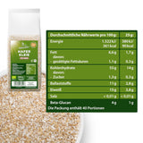 Biocentralne organiczne otręby owsiane 1 kg | Korzystny pakiet | Źródło białka o wysokiej zawartości błonnika | Naturalnie wegańskie | Z rolnictwa UE | Niska zawartość cukru