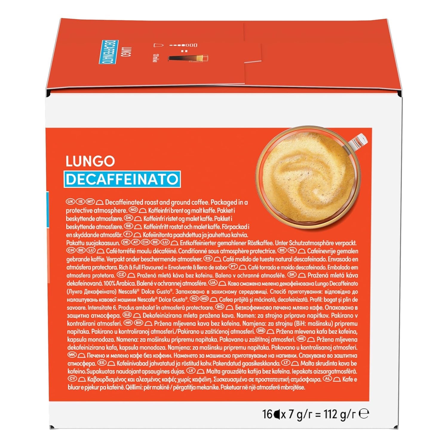 NESCAFÉ DOLCE GUSTO Lungo Decaffeinato Kawa w kapsułkach 3-pak (kapsułki 3 x 16)
