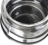 Klasyczny Shaker, 250 ml, z łyżeczką, stal nierdzewna, srebrny/przezroczysty, 13 x 10 x 9 cm, 2 sztuki