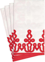 Dessin Passementerie Serwetki papierowe, lniane, czerwone, 12 szt. w opakowaniu