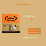 Bristot, kawa 100% Arabica – 120 kapsułek kompatybilnych z Nespresso – Kaffeemischung aus Mittelamerika und Brasilien, Schokolade und Trockenfrüchtenoten – 4 Packungen na 30 kapsułek