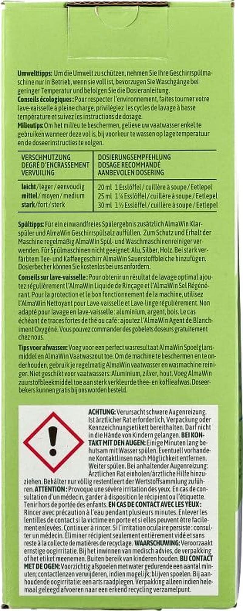 Almawin eco, proszek do mycia naczyń 2,8kg, 112 prań, można dozować dla różnej ilości naczyń Naty Shop