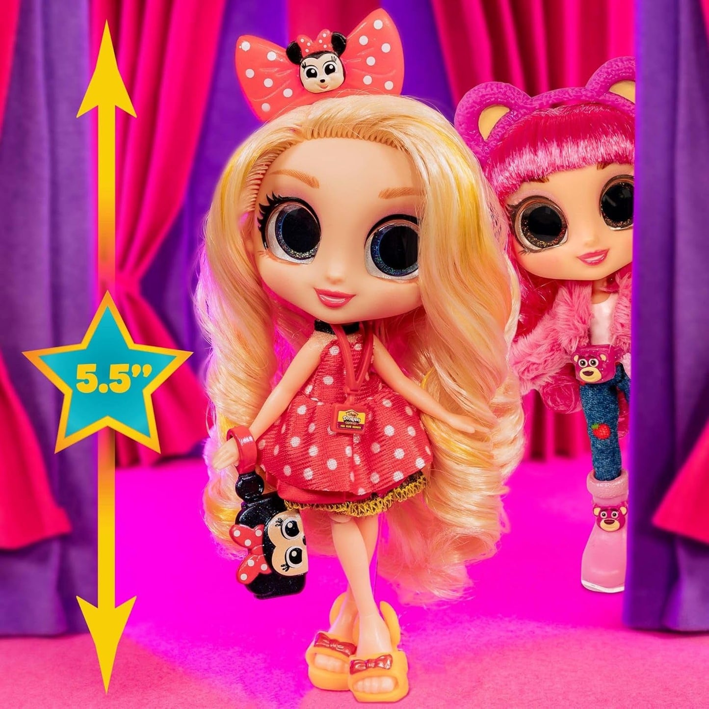 Disney Doorables Adoorbs seria 1 kolekcjonerskie lalki z akcesoriami, 14 cm, lalka modowa, zabawka w wieku 5+, po prostu graj