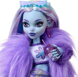 Monster High Abbey Bominable Yeti z mamutowym zwierzakiem i akcesoriami - Straszny wygląd płatka śniegu dla dzieci w wieku 4+, lalki HNF64 Naty Shop