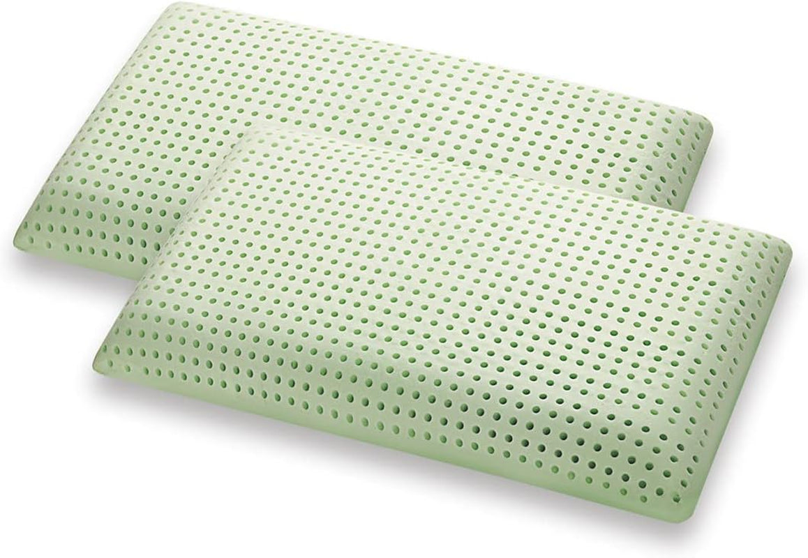 Marcapiuma Zielona Naturalna Ziołowa Poduszka z Pianki 2-częściowe Standardowe Poduszki Naty Shop Pozdrowienia 2X Saponetta Modern