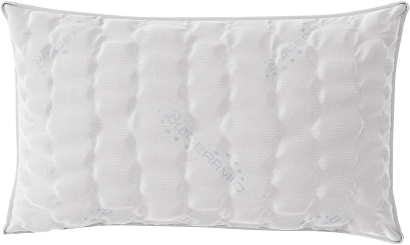 Pościel włoska MB Home Italia, poduszka, bioceramika, jasnoszara, 45 x 75 cm Poduszki standardowe Naty Shop Bioceramika