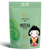 Umami Bio Matcha Zielona herbata w proszku – klasa kulinarna, uprawiana w Uji, Kioto (Japonia) z upraw ekologicznych. Znakomity do picia lub do gotowania w kuchni 100 g...