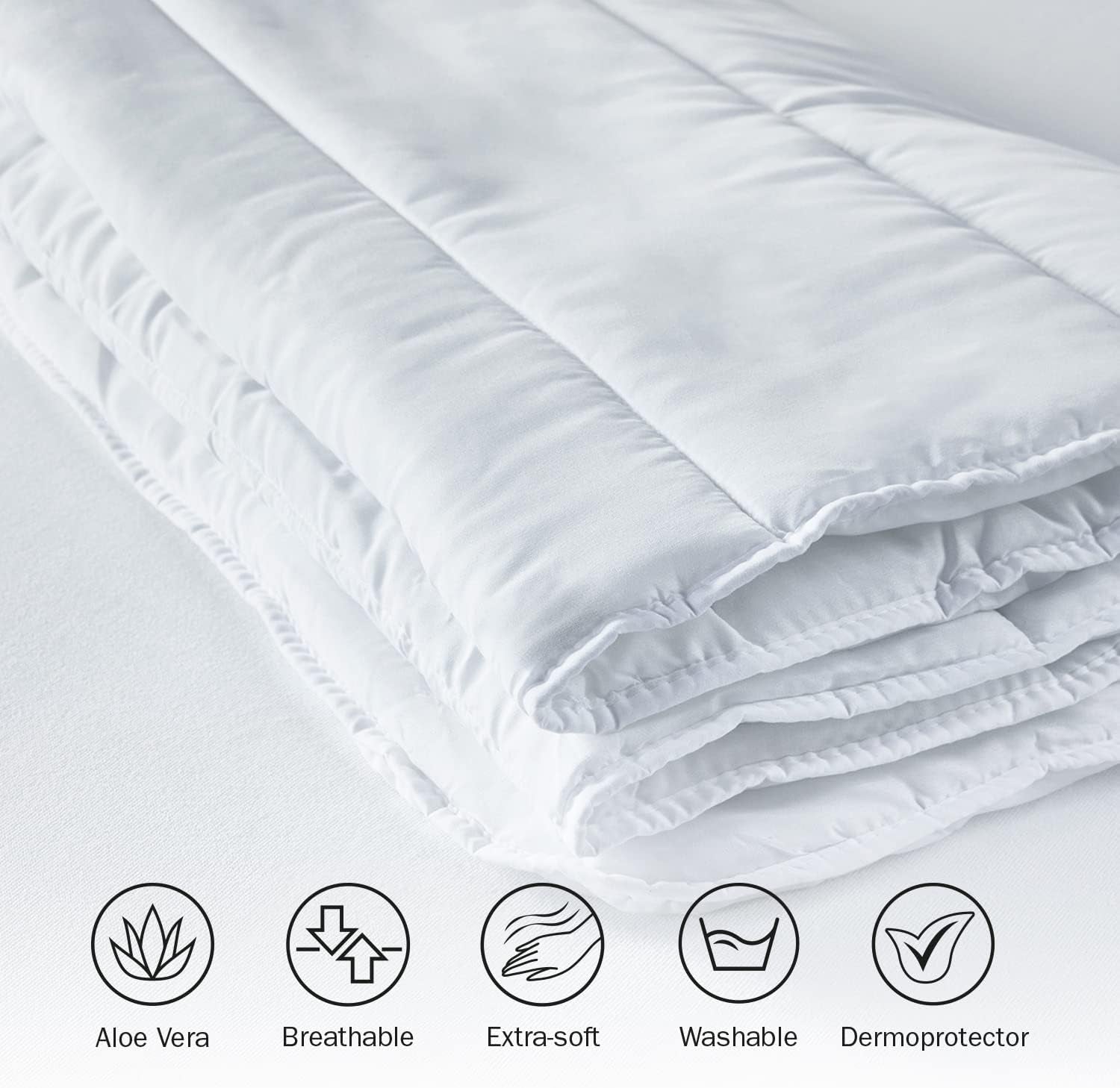 Kołdra z włókna Pikolin Home, Roztocza, Wiosna, Lato, 150 G, Kołdra, Hipoalergiczna, Oddychająca, Różne rozmiary, RF07 Kołdry i kołdry Naty Shop