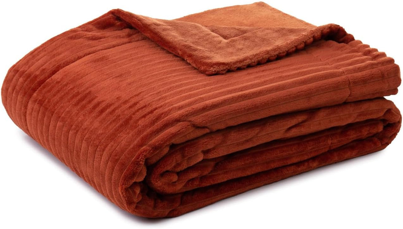 Gözze - Wygodny i miękki koc o wyglądzie sztruksu, 1620 g/sztuka, 150 x 200 cm - cynamonowe Łóżka i koce Besuche den GÃ¶zze-Store Cinnamon