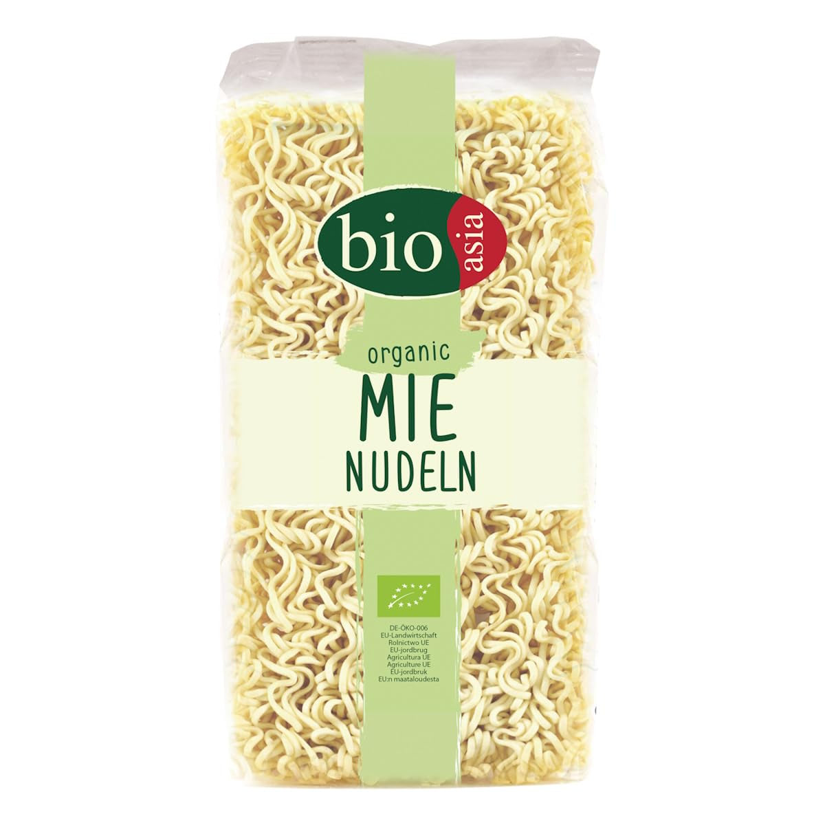 BIOASIA Organic Mie Noodles, makaron pszenny bez jajka, przygotowany szybko i łatwo, wegetariański (8 x 250 g)