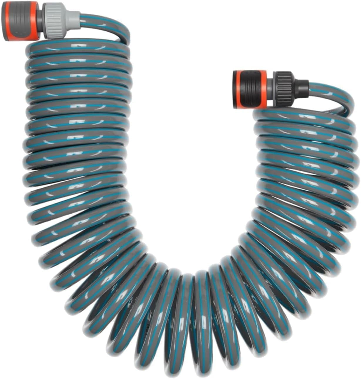 Gardena 4647-20 kompletny zestaw węża spiralnego, z automatycznym zwijaniem węża, z dyszą natryskową i przyłączem do kranu (długość węża: 10 m, średnica węża: 9 mm, zestaw: tak)