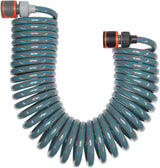 Gardena 4647-20 kompletny zestaw węża spiralnego, z automatycznym zwijaniem węża, z dyszą natryskową i przyłączem do kranu (długość węża: 10 m, średnica węża: 9 mm, zestaw: tak)