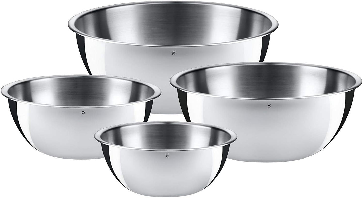 Zestaw WMF Ceramill Oakwood Cromargan, młynek elektryczny i zestaw misek Gourmet For The Kitchen 4 sztuki Młynki i krajalnice Naty Shop
