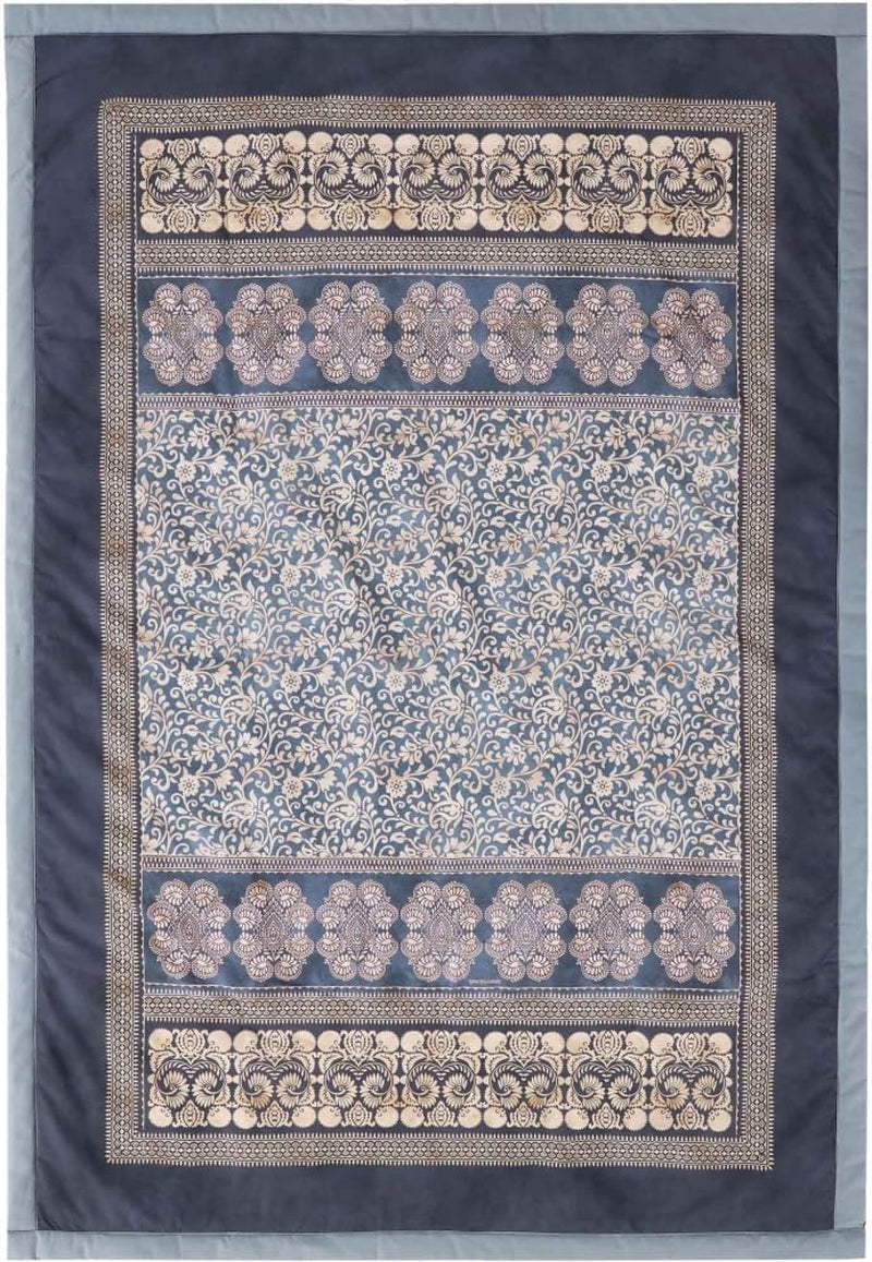 BASSETTI bawełna w kratkę TORCELLO kolor CIEMNY NIEBIESKI B1 rozmiar 135X190 Pościele i kołdry Naty Shop srebrny 135X190