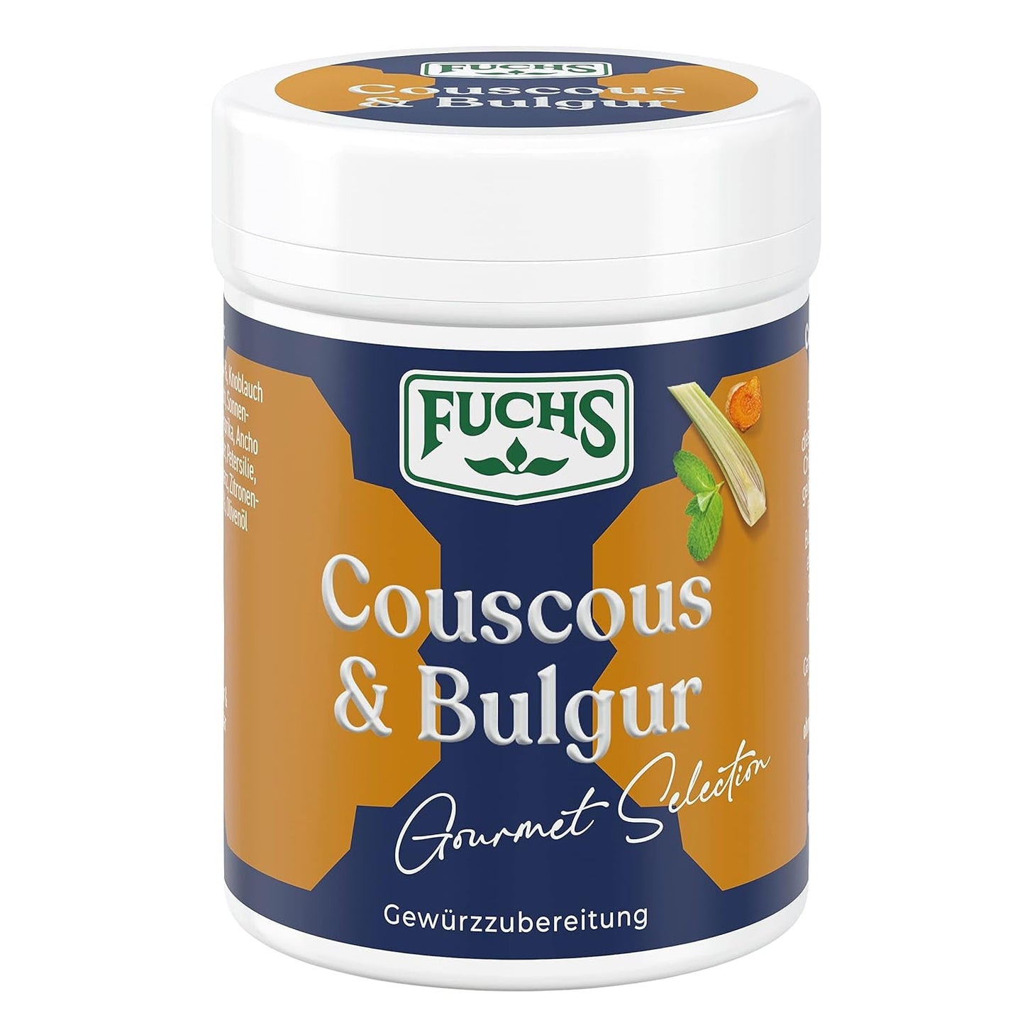 Fuchs Spices Gourmet Selection Bliski Wschód/Afryka - Mieszanka przypraw do kuskusu i bulguru Mieszanka przypraw do wielokrotnego napełniania do przyprawiania potraw bulgur Wegańskie 55g