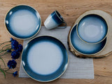 Creatable 23788 Seria Cascade, 8-częściowy zestaw naczyń obiadowych na 2 porcelany. Usługa Możliwość mycia w zmywarce i kuchenki mikrofalowej. Jakość produkcji bezpieczna