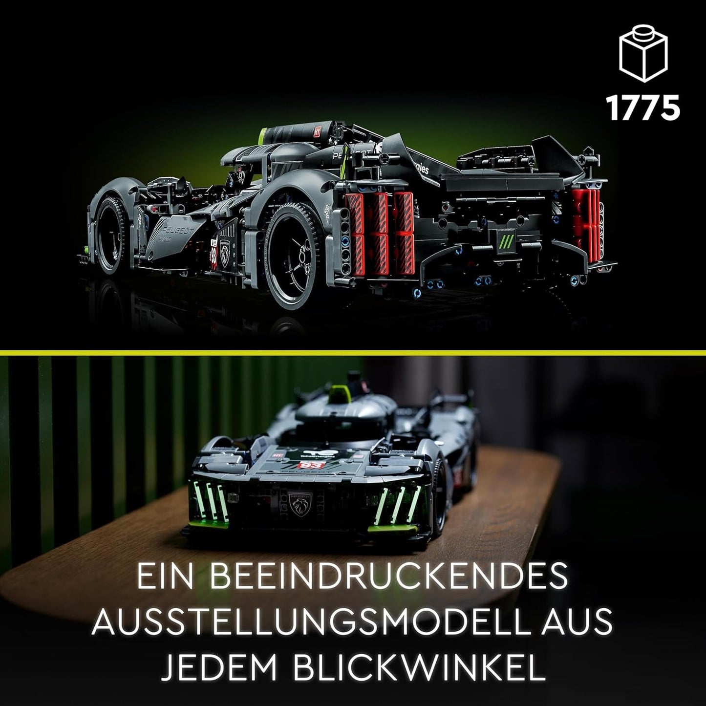 LEGO 42156 Technic Peugeot 9X8 24H Le Mans Hybrid Hypercar Legendarny samochód wyścigowy Zestaw modeli do składania dla dorosłych Samochody do sportów motorowych w skali 1:10 Kolekcjonerskie dla zaawansowanych graczy Zestawy do budowania Kup w sklepie LEGO