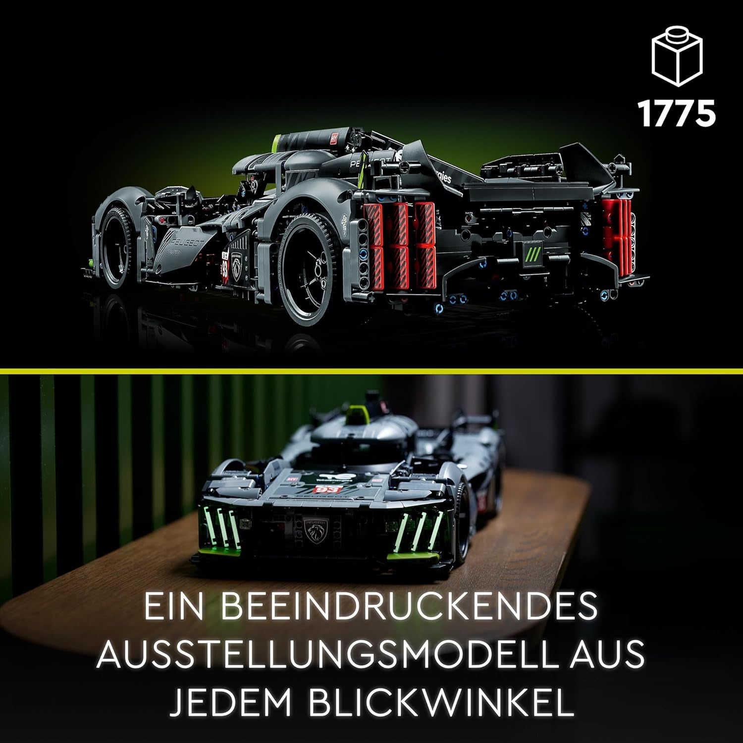 LEGO 42156 Technic Peugeot 9X8 24H Le Mans Hybrid Hypercar Legendarny samochód wyścigowy Zestaw modeli do składania dla dorosłych Samochody do sportów motorowych w skali 1:10 Kolekcjonerskie dla zaawansowanych graczy Zestawy do budowania Kup w sklepie LEGO