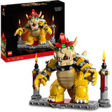 LEGO Super Mario The Mighty Bowser Zestaw modeli 3D Duży kolekcjonerski zestaw ruchomych figurek Zawierający platformę do pojedynków Pomysł na prezent dla fanów Wystrój pokoju ekspozycyjnego 71411 Zestawy do budowania Besuche den LEGO-Store Singur